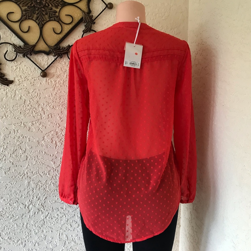 Lauren Conrad Pintuck Long sleeve Shirt - Picture 4 of 8